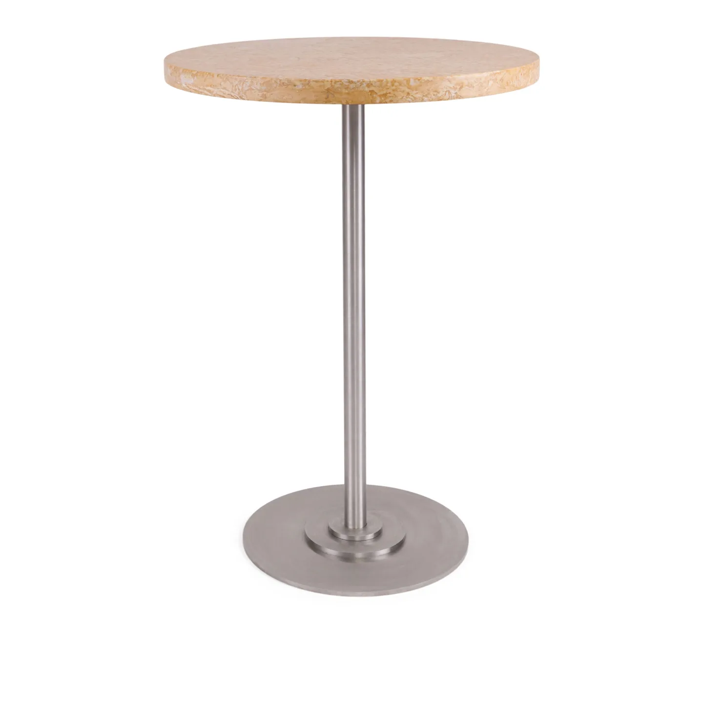 Frama - Table 57 matbord 55 cm rostfritt stål / yellow limestone - Matbord - Per Holland Bastrup - Gul - Metall/Sten