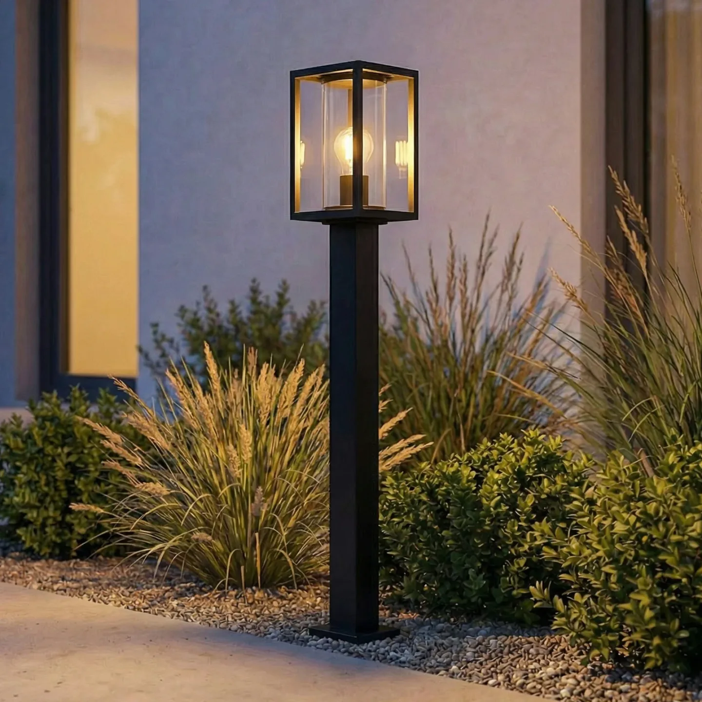 Ferda Außen Gartenleuchte H100 Graphite - Lucande - Terrasse - Modern - Aluminium - Einflammig