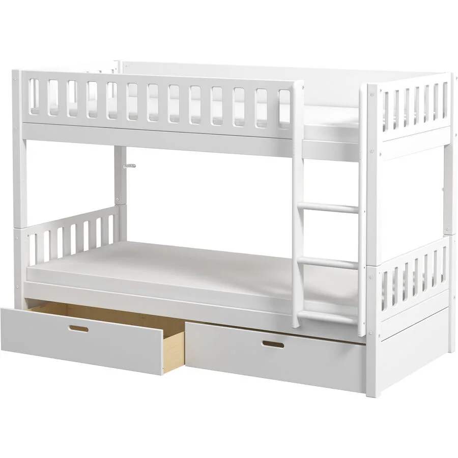 Hochbett Leeloo weiss Pinie 90 x 200 cm