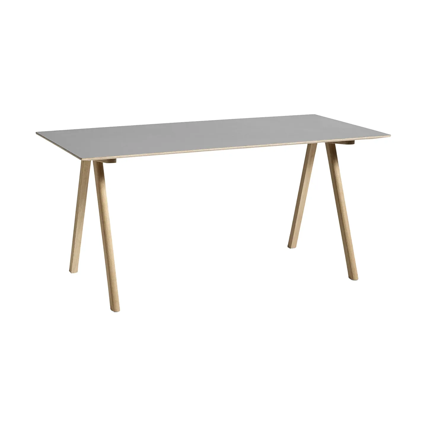 HAY CPH10 2.0 skrivbord 80x160 cm Grey linoleum-lacquered oak