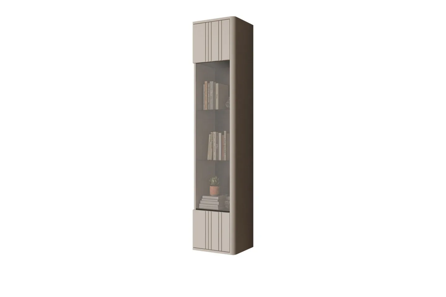 Zalricus Vitrinskåp 36x164 cm - Beige