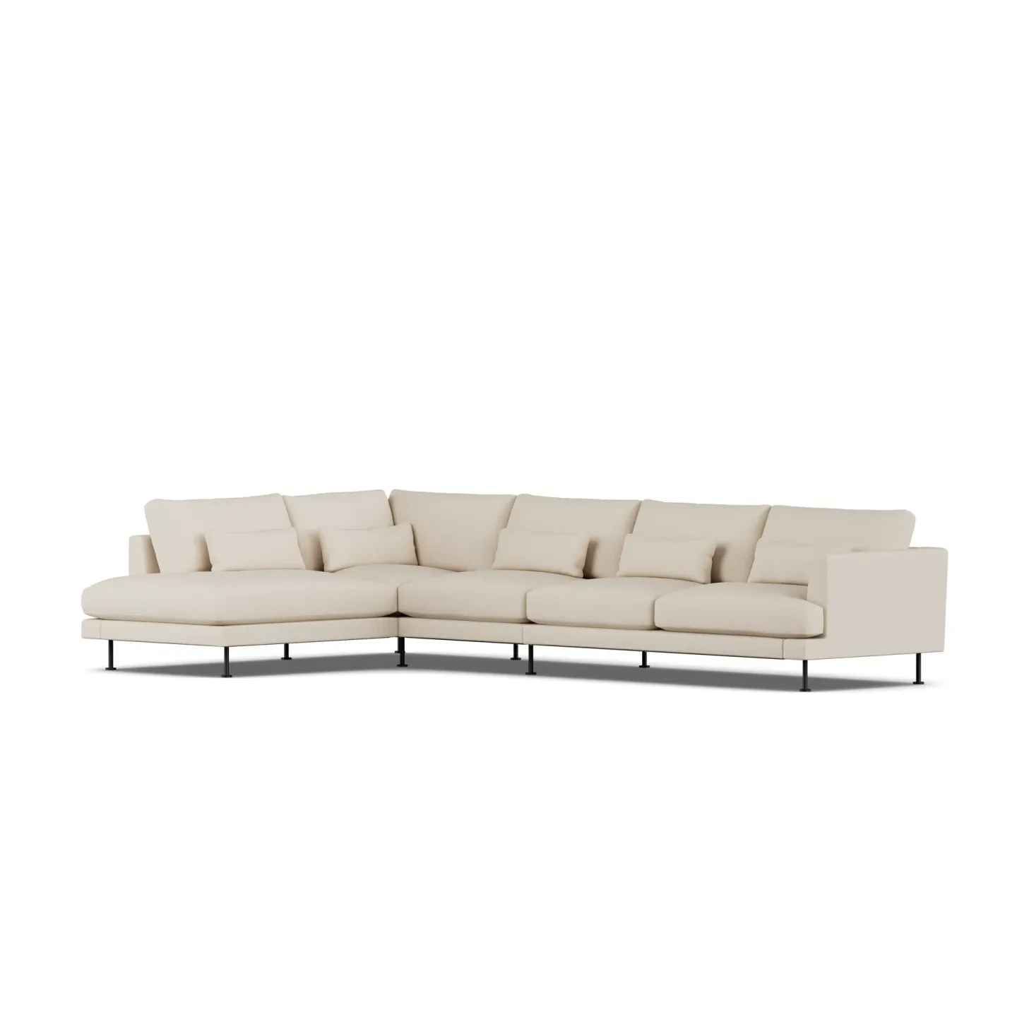 1898 Bredhult Sofa Same Beige 6670-Schwarzer Stahl, 4-sitzig B2