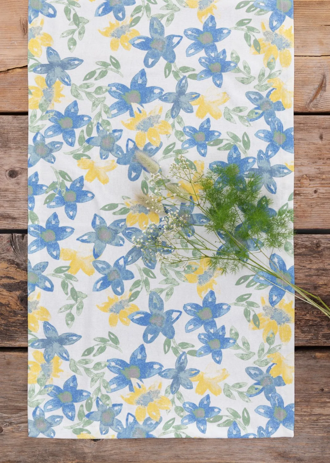 Løpere - Petite (blå) (Størrelse: 40 x 140 cm)