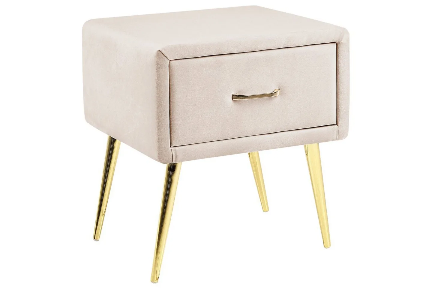 Sängbord Flayat Beige, guld, roséguld - Beige, guld, roséguld
