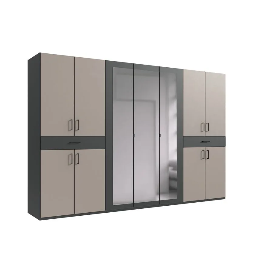 Kleiderschrank Tiby graphit Holzwerkstoff B 313 cm