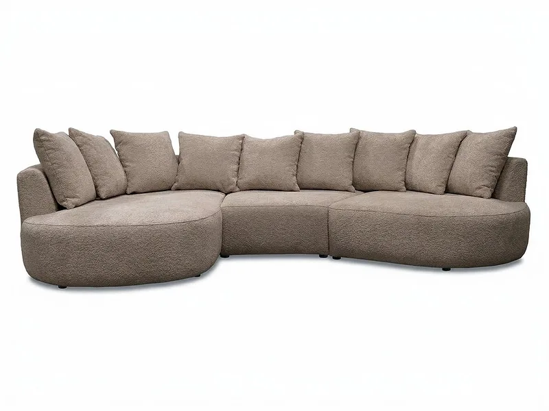 Ecksofa BOBOCHIC CALYPSO Boucle-Stoff taupe