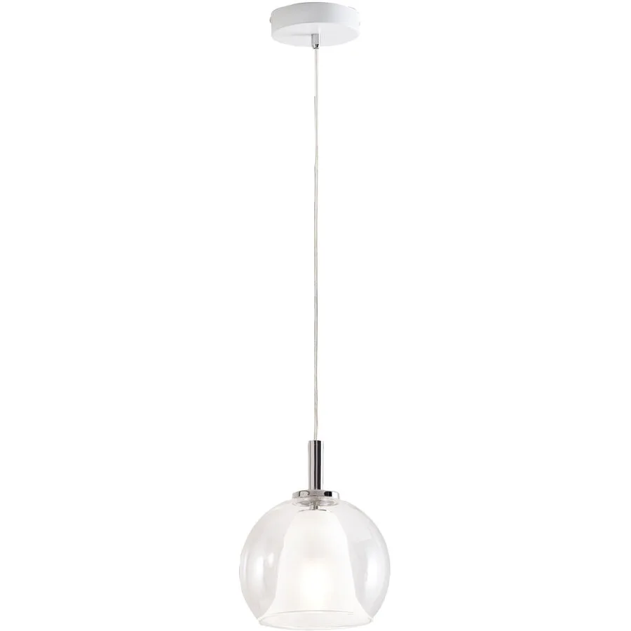 Pendellampe Aby Transparent Glas/Metall 26 cm Höhenverstellbar (manuell) - Material: Metall/Glas