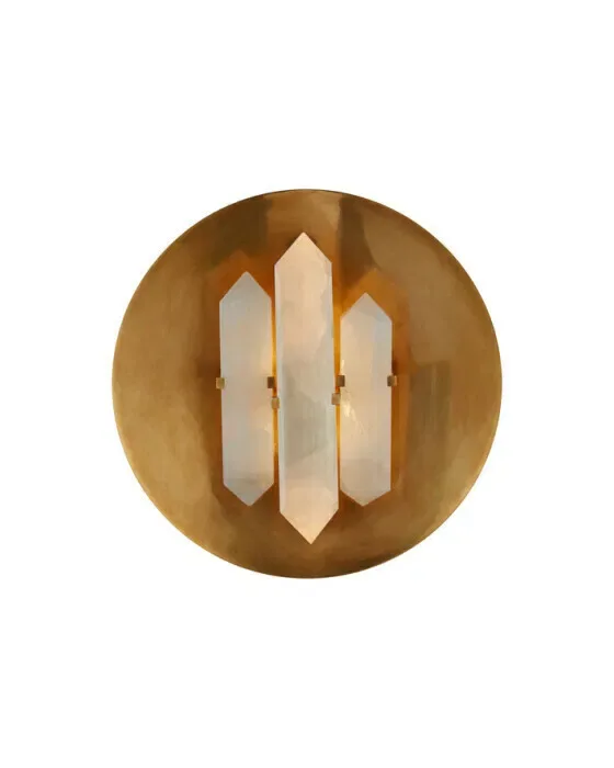 Halcyon Round Sconce Antique Brass