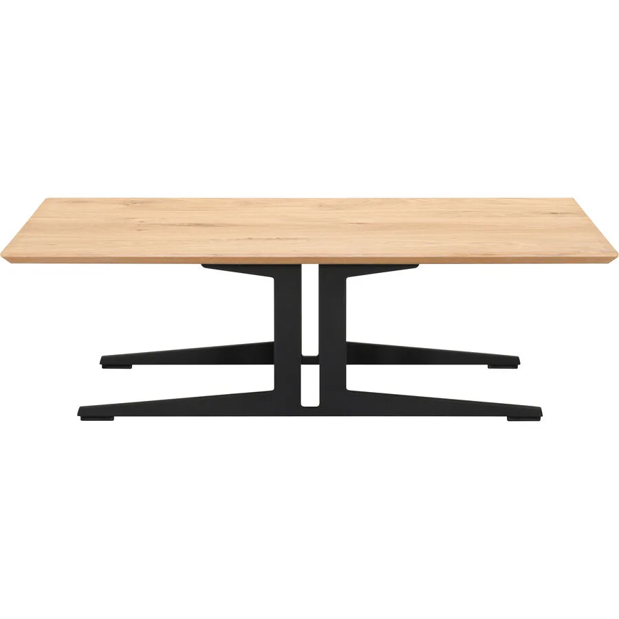 Salontisch Lux schwarz, natur Wildeiche, Metall B 98 T 58 cm
