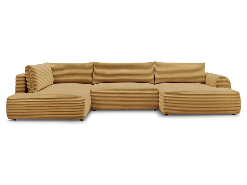 Wohnlandschaft BOBOCHIC LUCIEN Cord-Stoff gelb