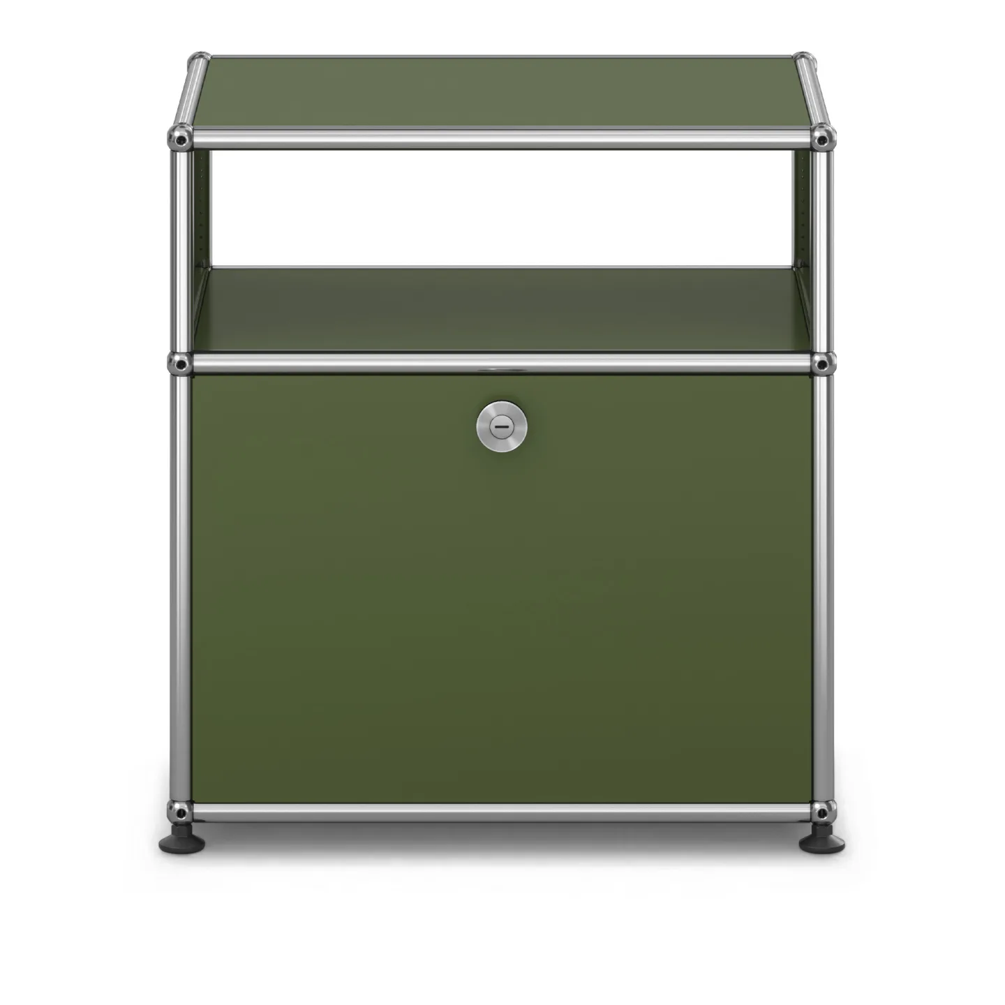 USM - USM Haller M55 Olive Green - Sängbord - Fritz Haller & Paul Schärer - Grön - Metall