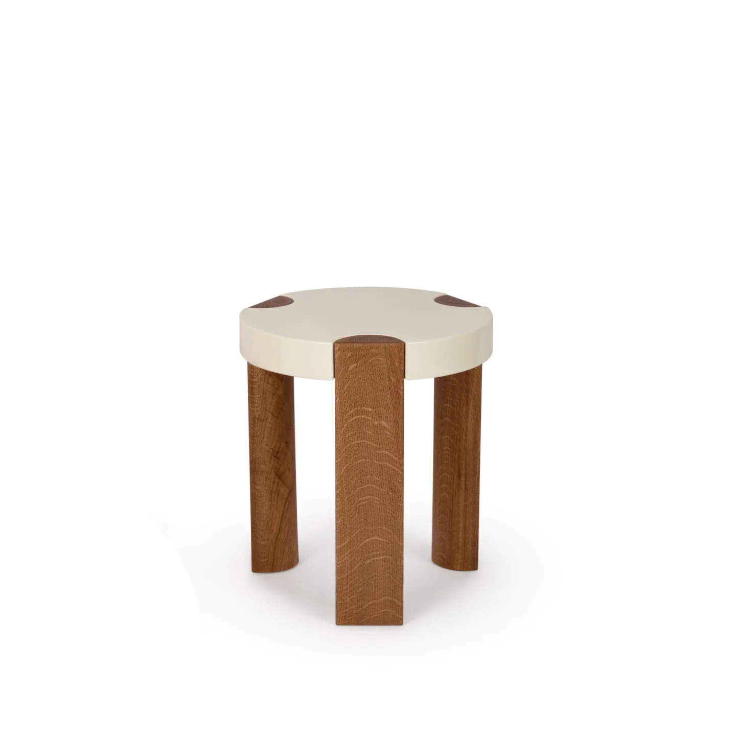 Mazo - Fer Side Table, Oak Ø45 - White - Sidobord - Magnus Stephensen,Magnus Sangild,Louise Buus - Vit - Trä
