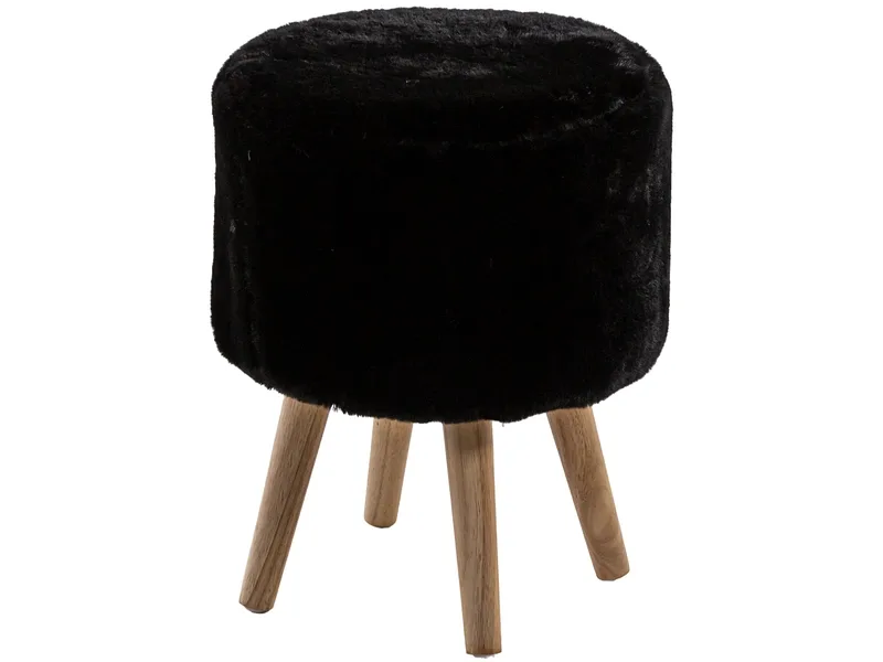 Hocker RABBIT 35x35x42cm stoff schwarz