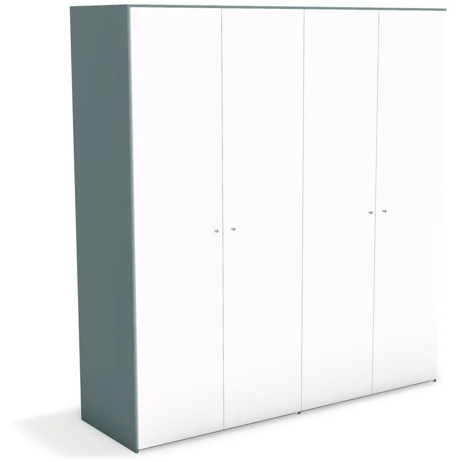 Kleiderschrank Window grüngrau Holzwerkstoff B 197 cm - Möbel Konfigurator: Traummöbel individuell zusammenstellen