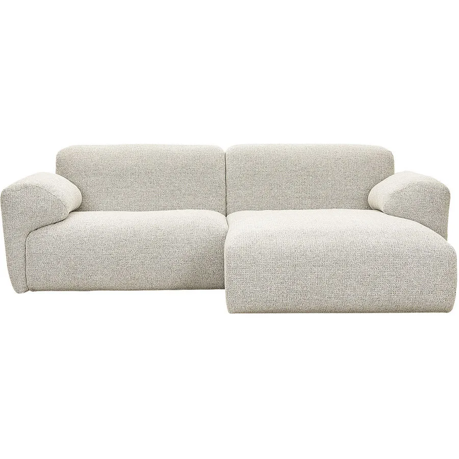 Ecksofa Hazel Weiss/Schwarz Stoff 260 cm 163 cm