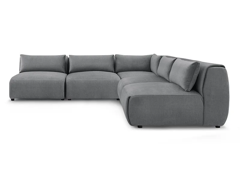 Ecksofa BOBOCHIC JEANNE Samt dunkelgrau