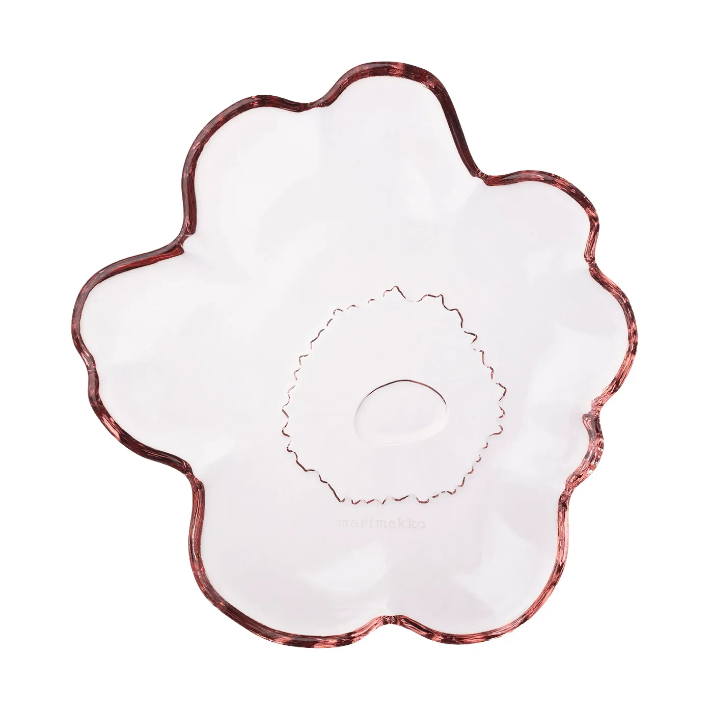 Marimekko Unikko glastallrik Ø13 cm Pink