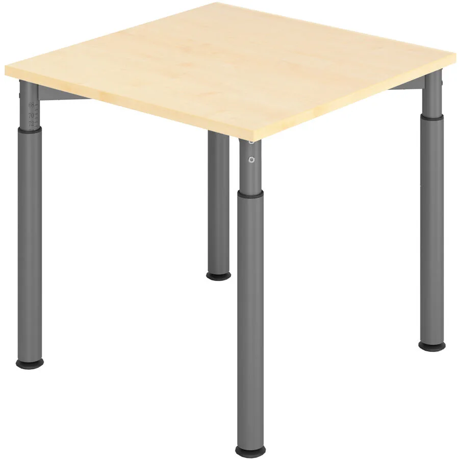 Schreibtisch Office Ahorn Holzwerkstoff Höhenverstellbar B 80 T 80 cm