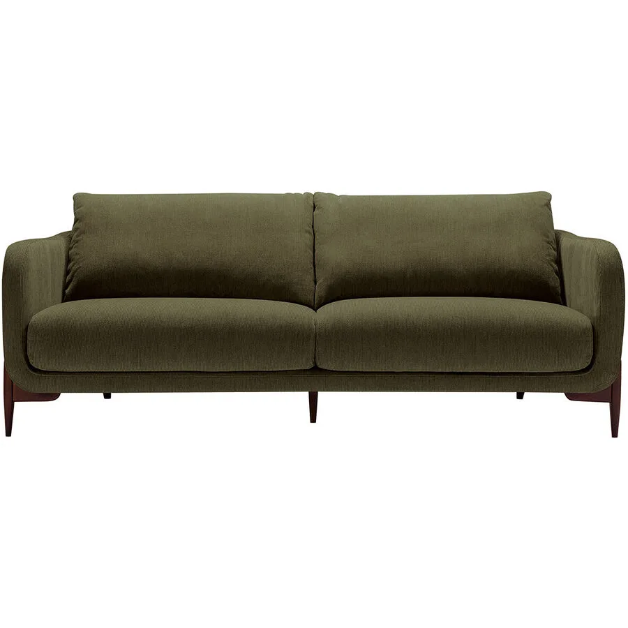 Sofa Leya Ohne Velourstoff dunkelgrün B 218 T 92 cm