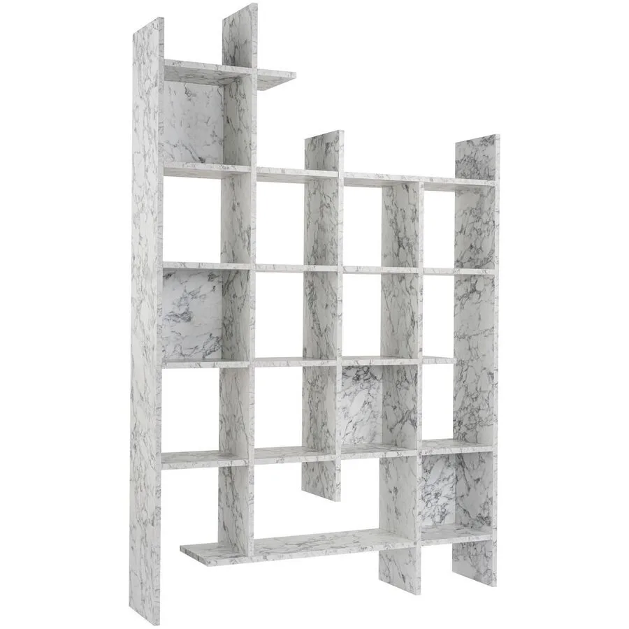 Bücherregal Georis marmor Holzwerkstoff B 122 H 188 cm
