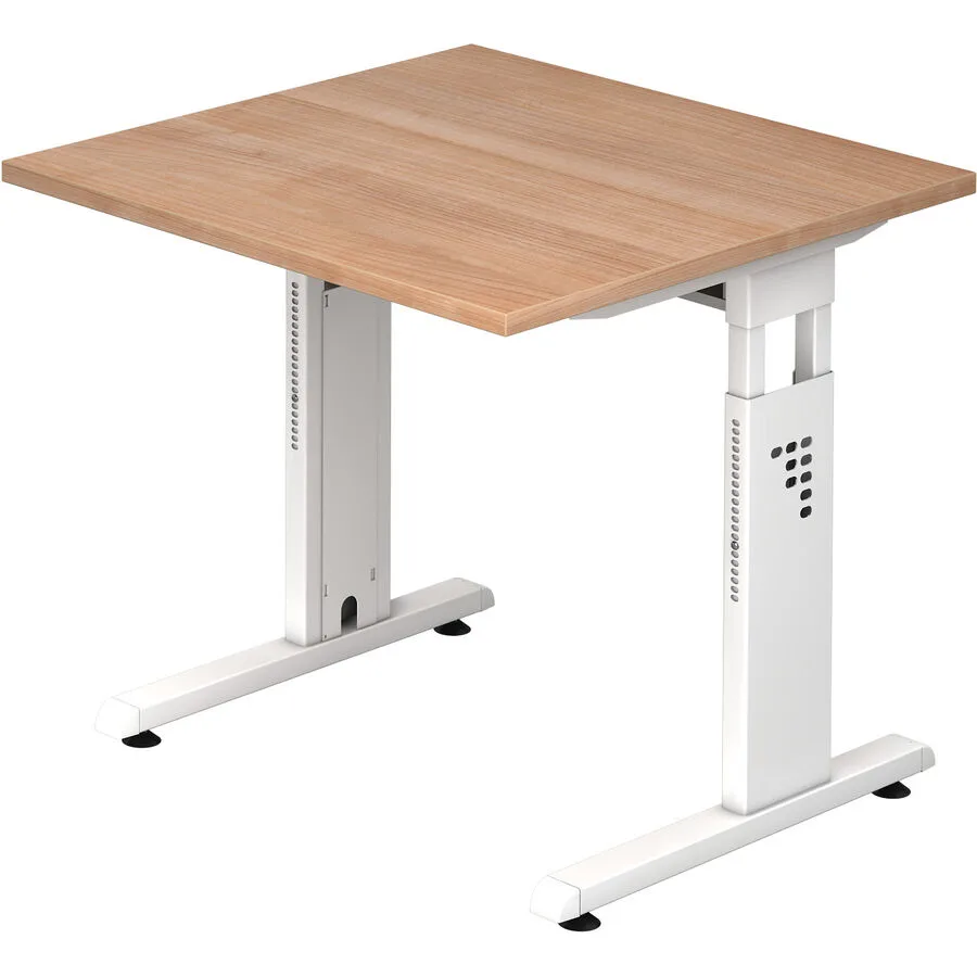 Schreibtisch Office nussbaum Holzwerkstoff B 80 T 80 cm
