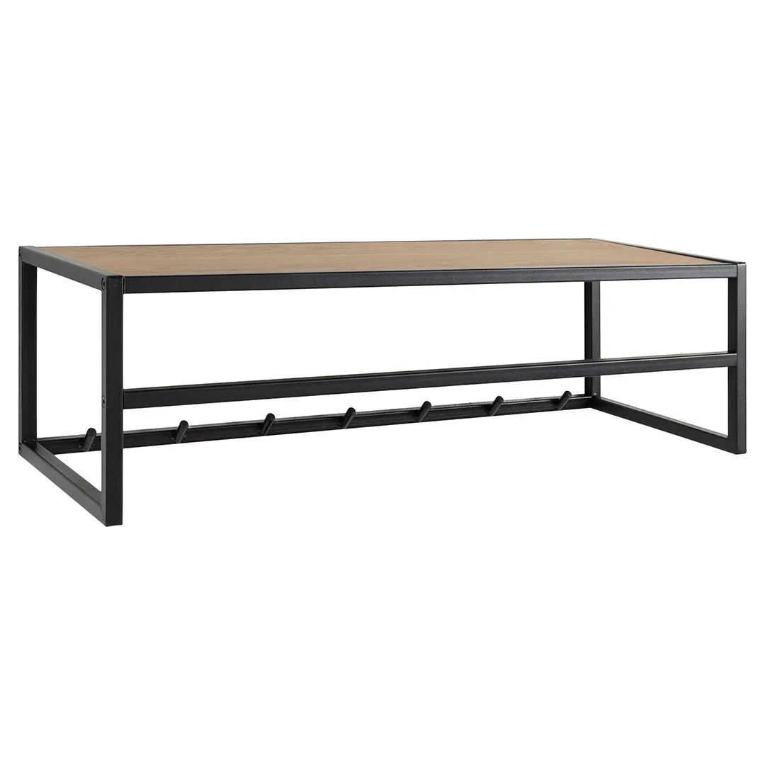 Seaford Wandgarderobe 1 Regal 7 Haken schwarz.