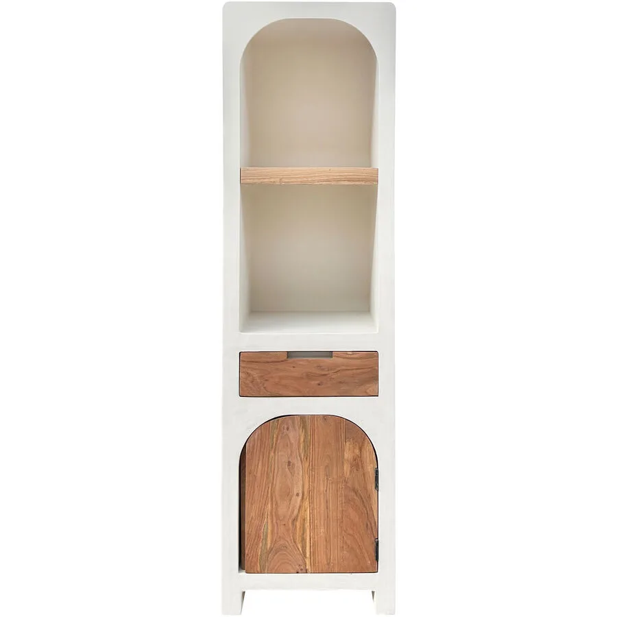 Schrank Putza weiss/natur MDF B 50 T 40 cm