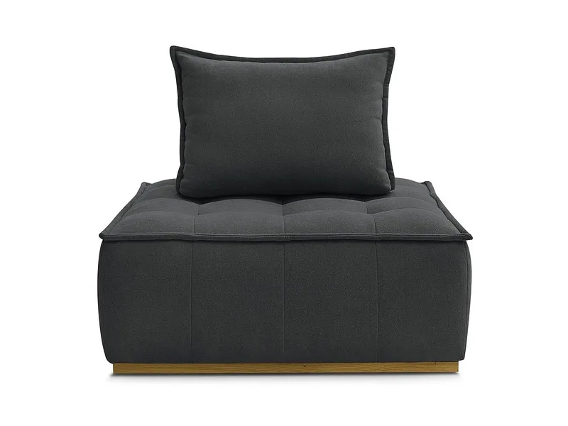 Modulare Sessel für Sofa BOBOCHIC ELISA Stoff mit Textur dunkelgrau
