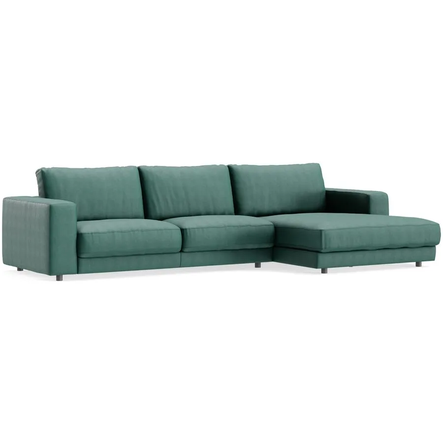 Ecksofa Ava Rechts Bezug: 100% Polyester petrol B 330 T 170 cm - Möbel Konfigurator: Traummöbel individuell zusammenstellen