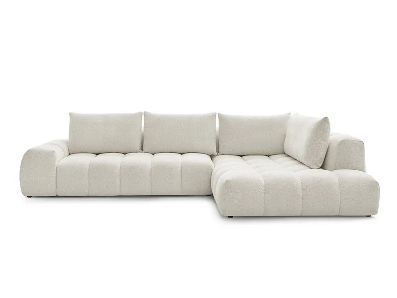 Ecksofa BOBOCHIC EVEREST Stoff chiniert weiss