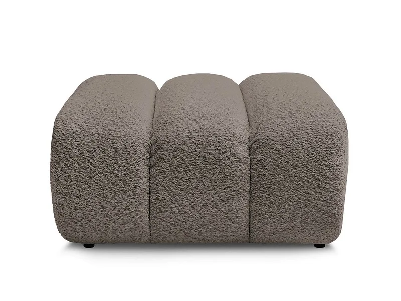Hocker BOBOCHIC TALIA 80x80x42cm boucle-stoff rotbraun