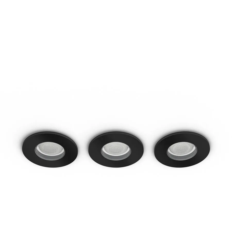 Spot Philips Hue Schwarz Metall 9.4 cm - LED - Lichtfarbe: Extra warmweiss - Helles Neutralweiss - LED Energiesparlampen