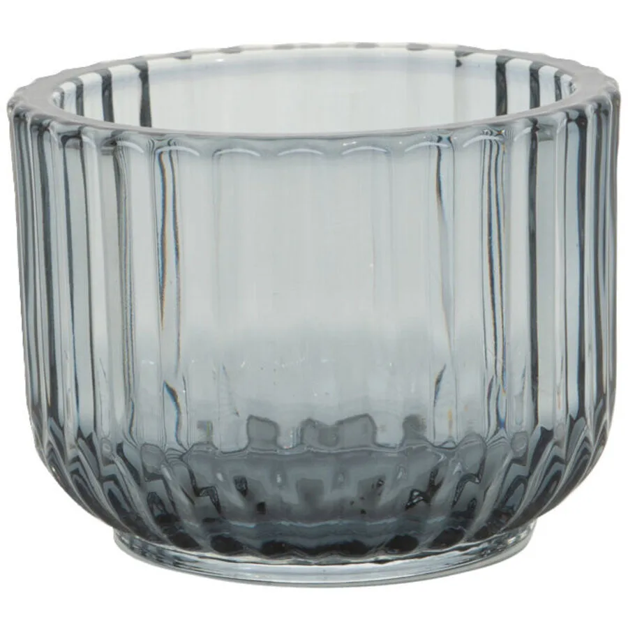 POINT-VIRGULE Windlicht Lamazère Blau Glas 10.5 cm 7.7 cm