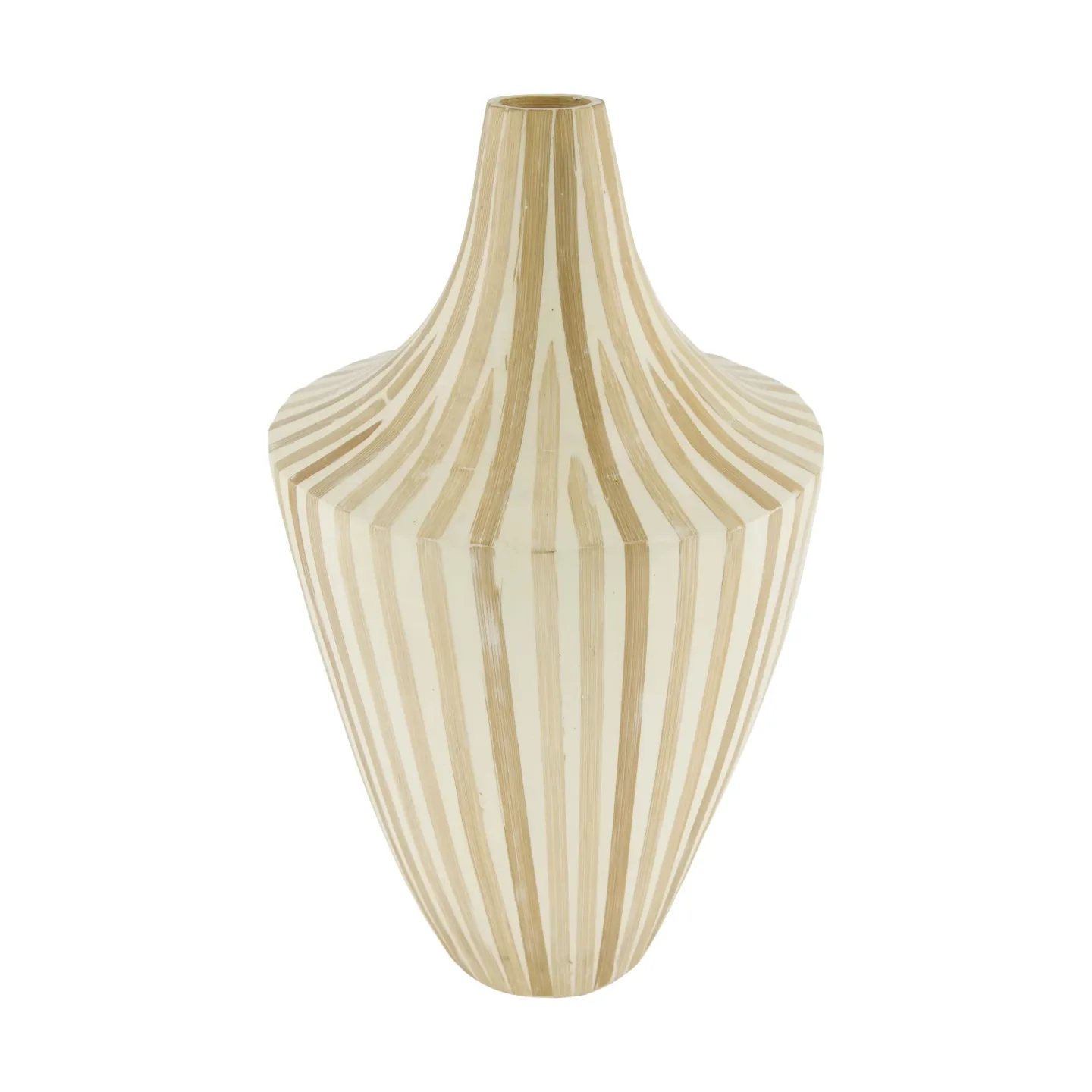 Decofinder Vase Bambus, Weiss | Schubiger Möbel
