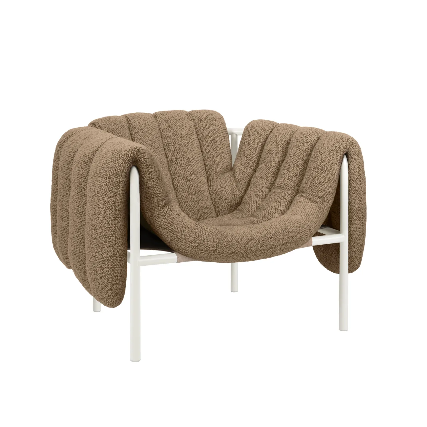HEM - Puffy Lounge Chair - Sawdust/Cream - Fåtöljer - Faye Toogood - Beige - Bomull/Naturmaterial/Metall/Syntetiskt/Skum/Plast