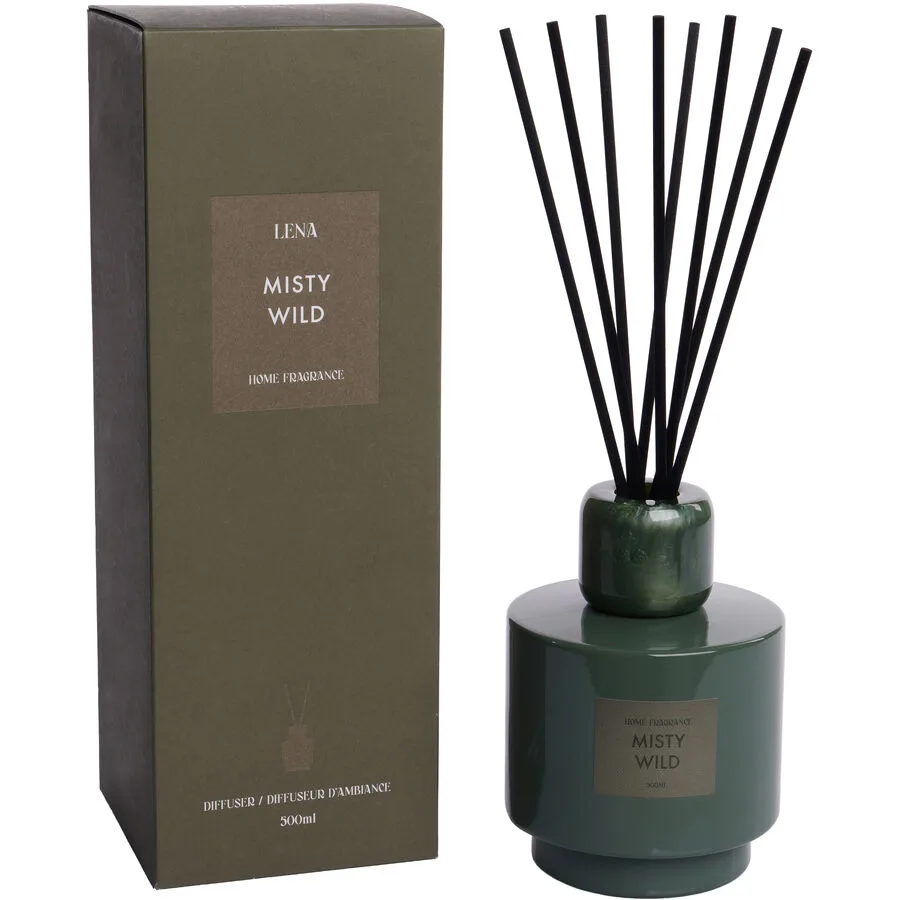 Diffusor Lena olive Misty Wild 500 ml - Material: Glas/Polyresin