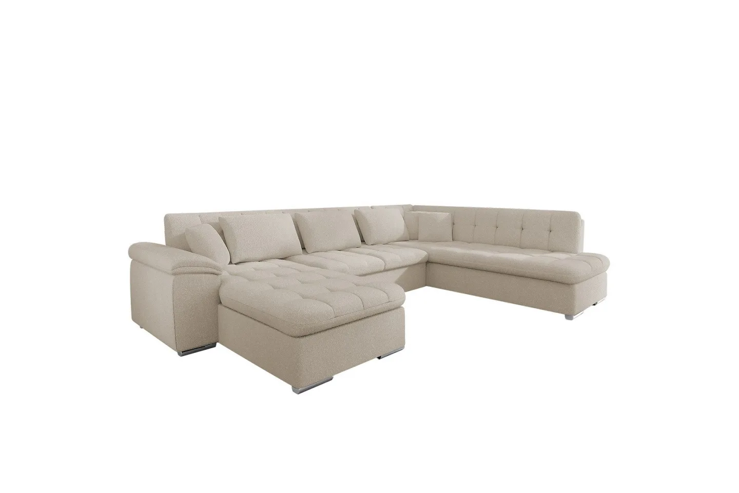 Dynir Soffa med Divan och Schäslong 4-sits - Beige