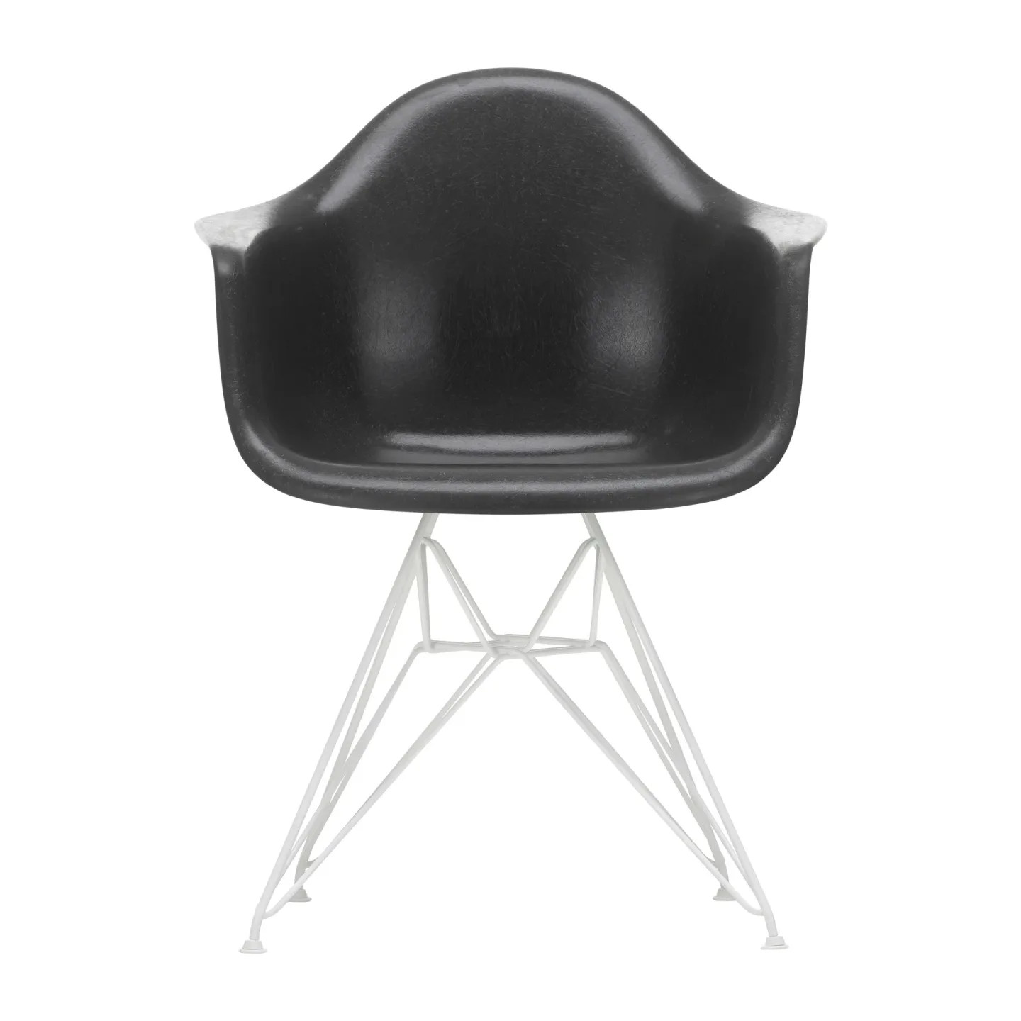 Vitra Eames fiberglass armchair DAR karmstol Elephant hide grey-White