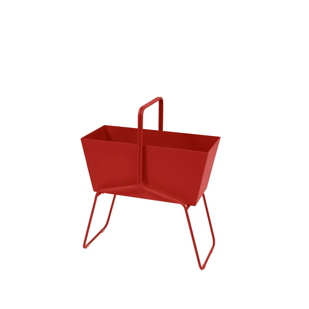 Fermob Basket high planteringsbox Chili (röd)