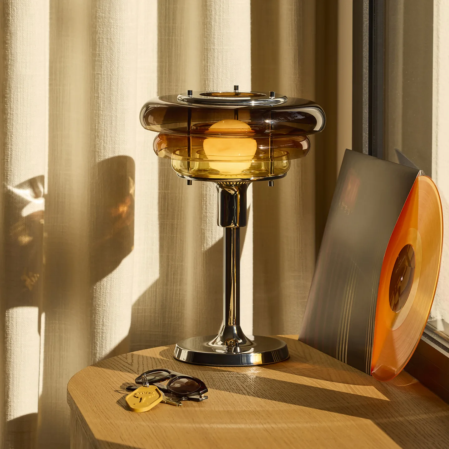 Sunset Tischleuchte, bernstein - MARKET SET - Wohnzimmer - Design - Glas - Einflammig
