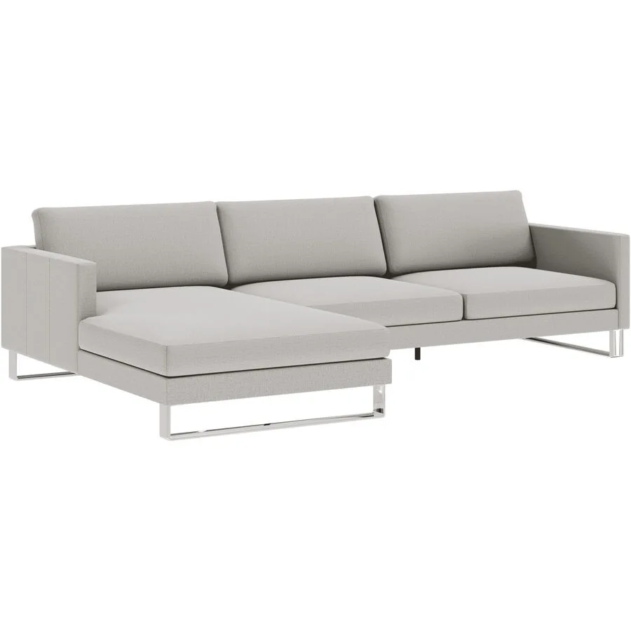 Ecksofa Domino Beige Stoff 286 cm 181 cm - Möbel Konfigurator: Traummöbel individuell zusammenstellen