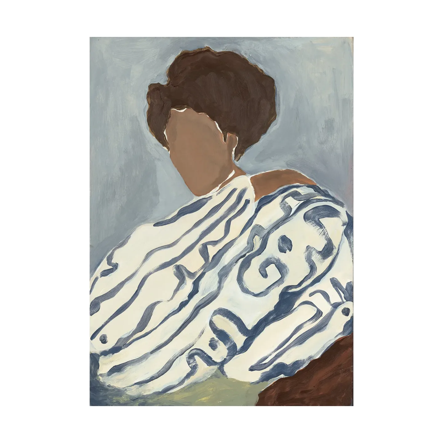 Paper Collective Blue Curls Poster 50x70 cm