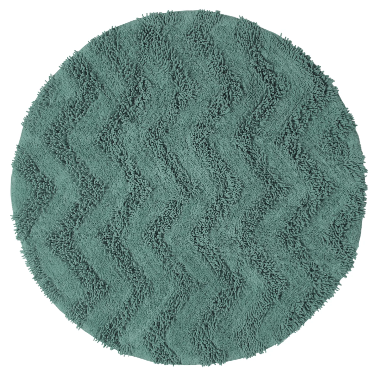 Rund baderomsmatte - Tressa (mørk grønn) (Størrelse: Ø 65 cm)