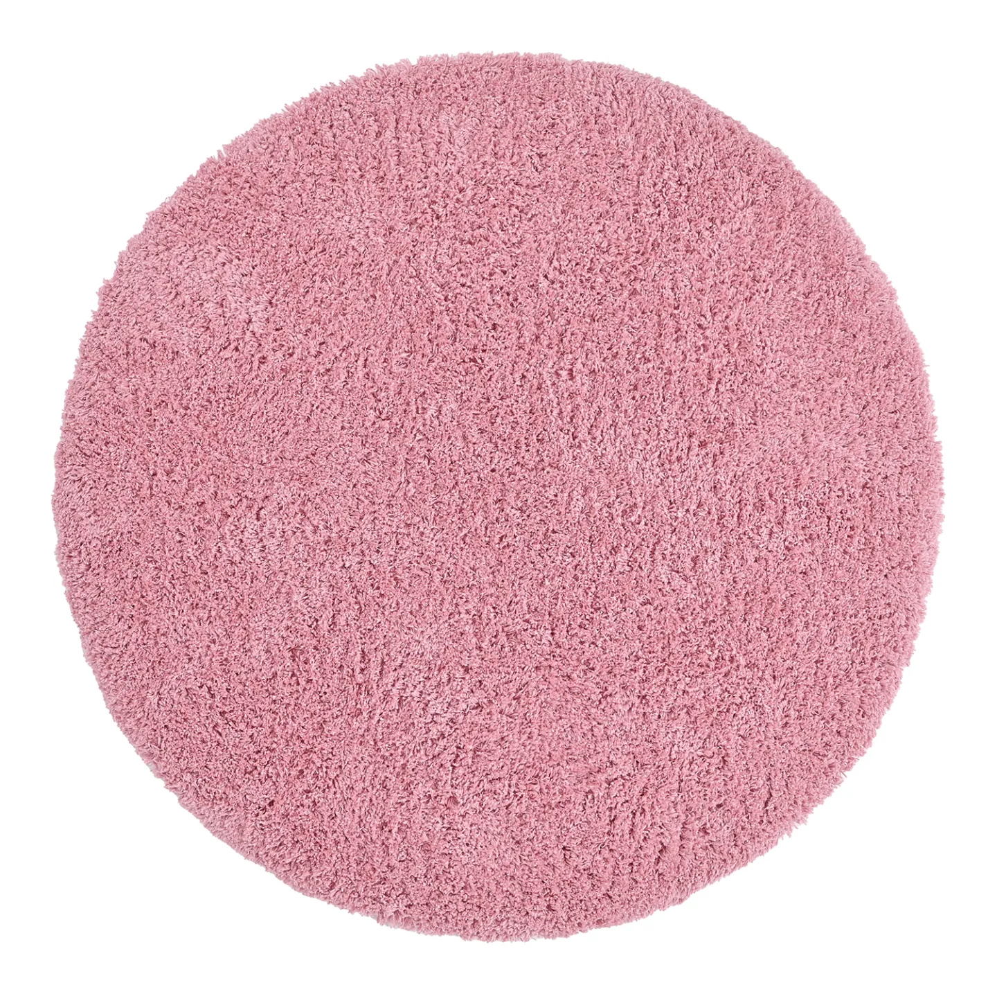 Rundt teppe - Combarro Solid Cotton Shaggy (lyserosa) (Størrelse: Ø 200 cm)