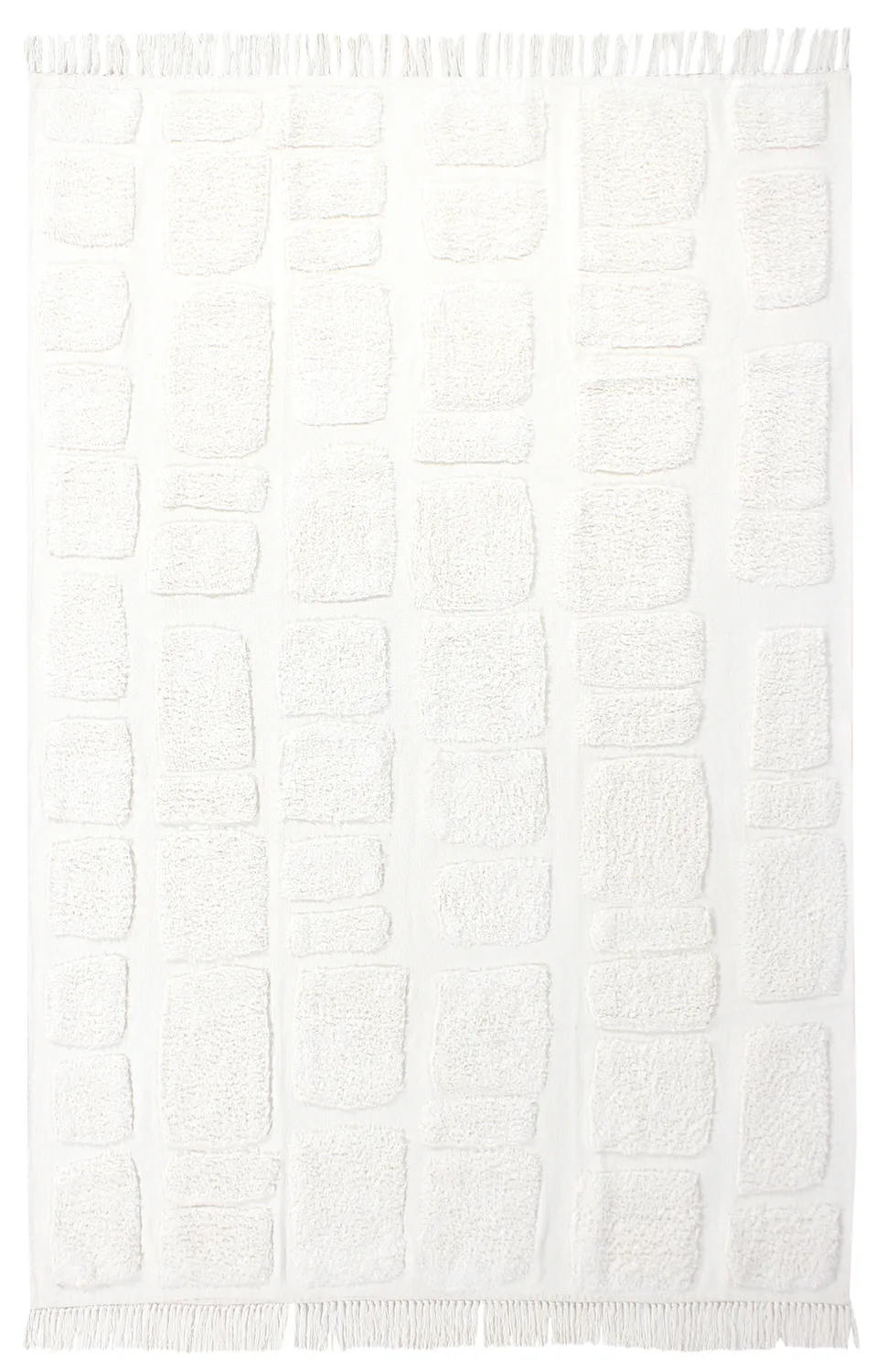 Ryetepper - Salem Natural Cotton Shaggy (offwhite) (Størrelse: 160 x 230 cm)