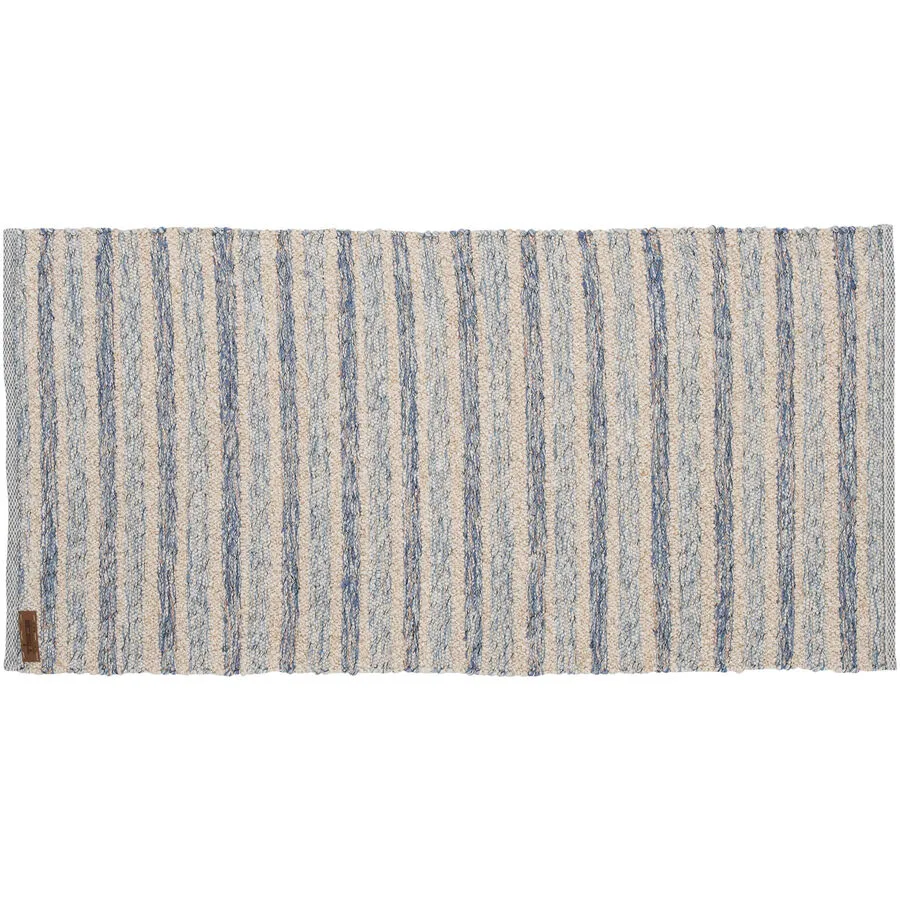 Teppich Mondsee Blau Baumwolle 60 cm 120 cm