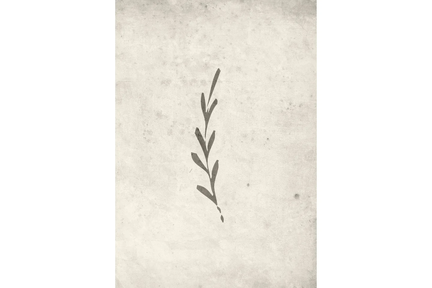 Poster Autumn leaf 21x30 cm - Beige