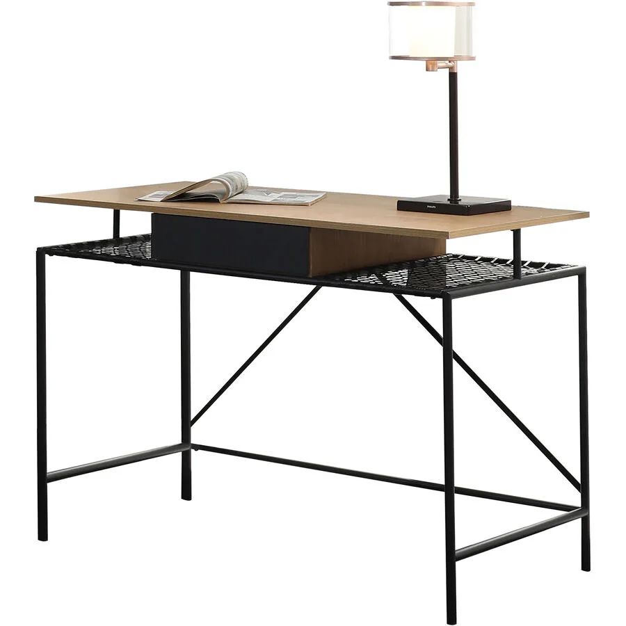 Schreibtisch Josua natur/schwarz MDF B 110 T 55 cm