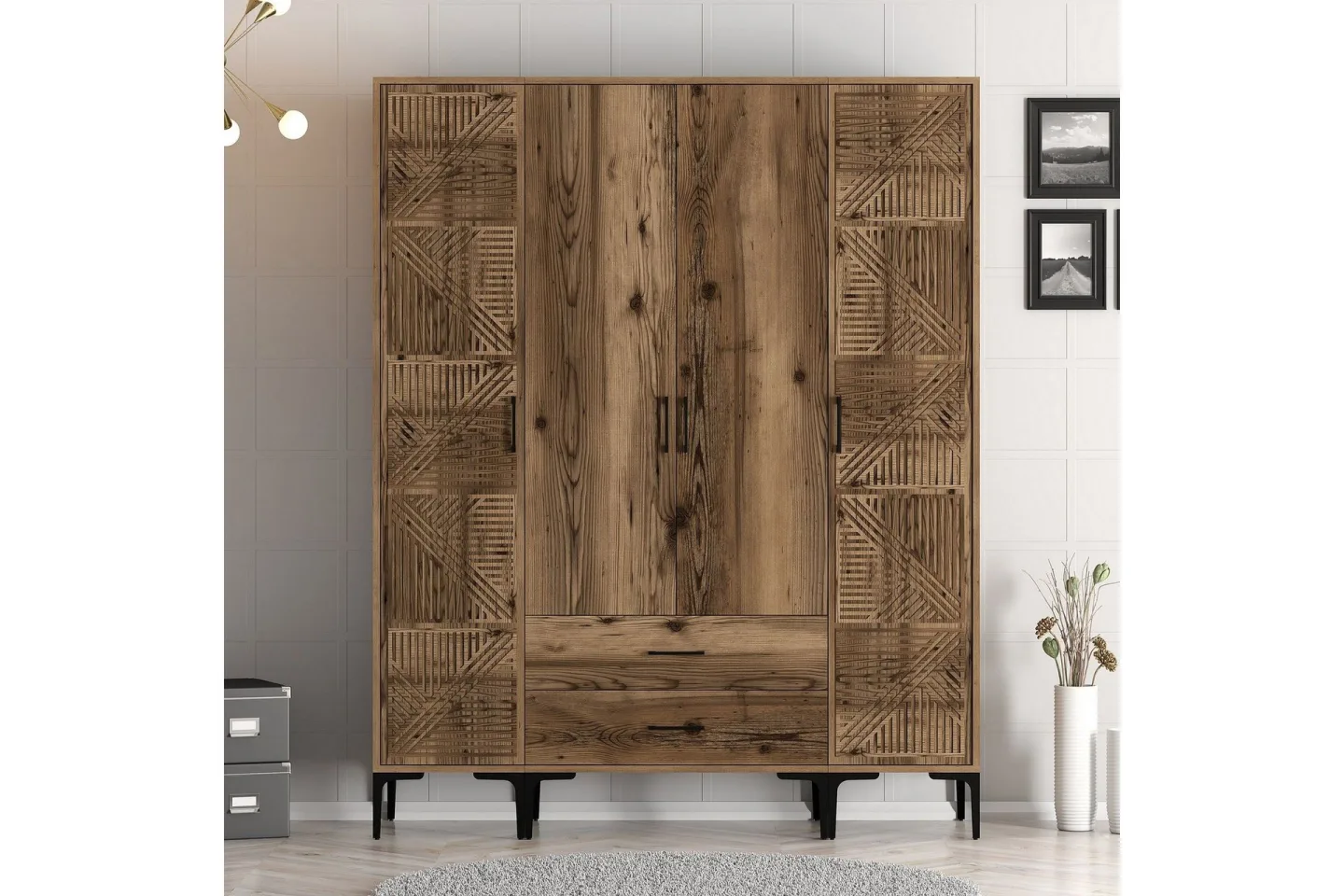 Kumsal Garderob 160 cm - Valnöt