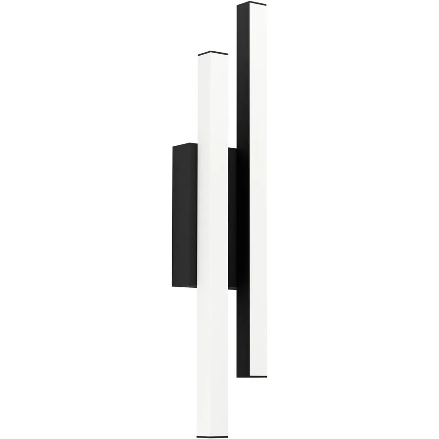 Eglo Wandlampe aussen Serricella Schwarz Stahl verzinkt 49.5 cm - LED - Lichtfarbe: Warmweiss - LED Energiesparlampen